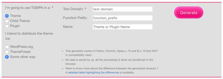 tgm plugin activation